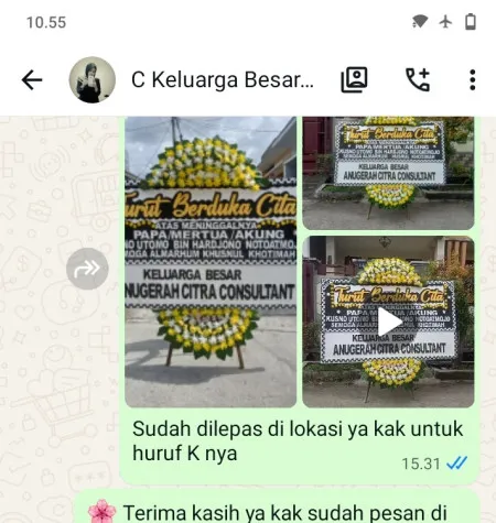 Pengiriman Papan Bunga Duka Lemahabang
